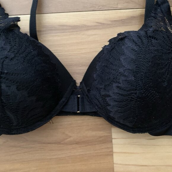 Rene Rofe Lingerie Extreme Black Push Up Bra Size 36B Lace NWT - Picture 2 of 8